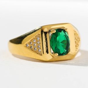 New vanessa mooney THE GRACELAND UNISEX RING Emerald Statement Cocktail Ring